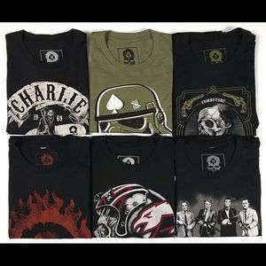 6 Brand New Men’s Zero Foxtrot T-Shirts Buzz The Tower Tombstone Stack Rebels +